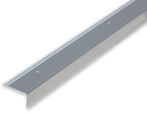 Preview: Treppenkantenwinkel 50 x 28 mm silber gebohrt